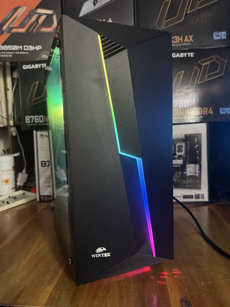 Игровой компьютер i3-8100, 16Gb DDR4, 128Gb ssd, 500Gb диск RX 570 8Gb