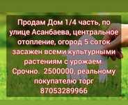 Продам дом с замельным участком, засаженым