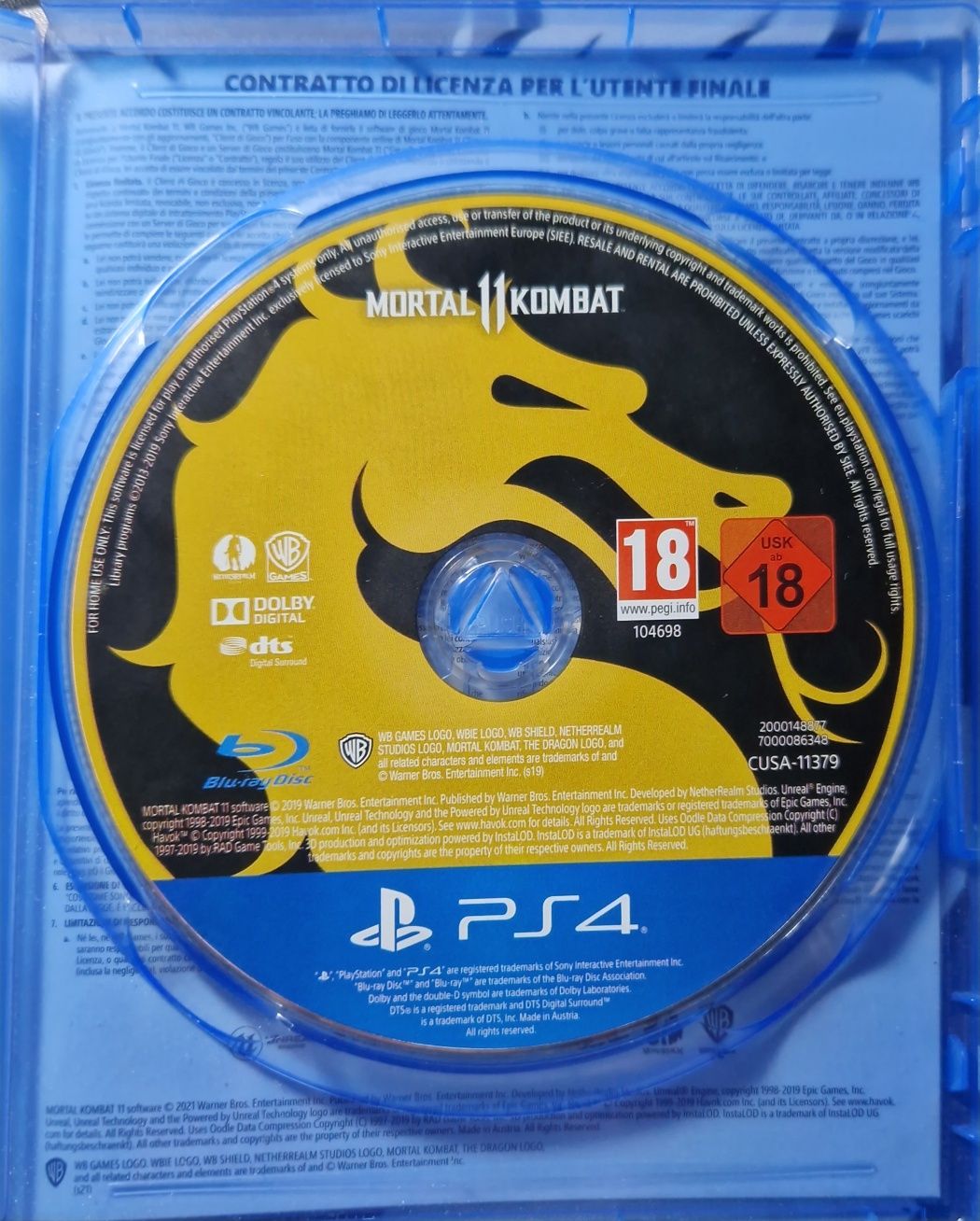 Mortal Kombat 11 на PS4 - диск, коробка, рабочее состояние
