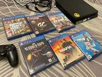 PS4 (в комплекте джойстики, руль)
