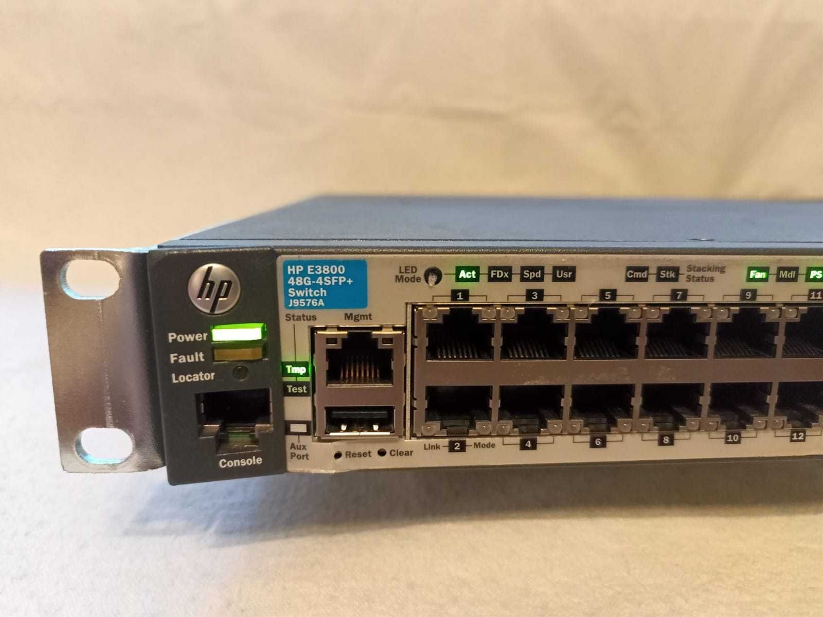 Коммутатор HP E3800-48G-4SFP+ (J9576A), 48xGE, 4x10 GE (SFP+), Layer 3