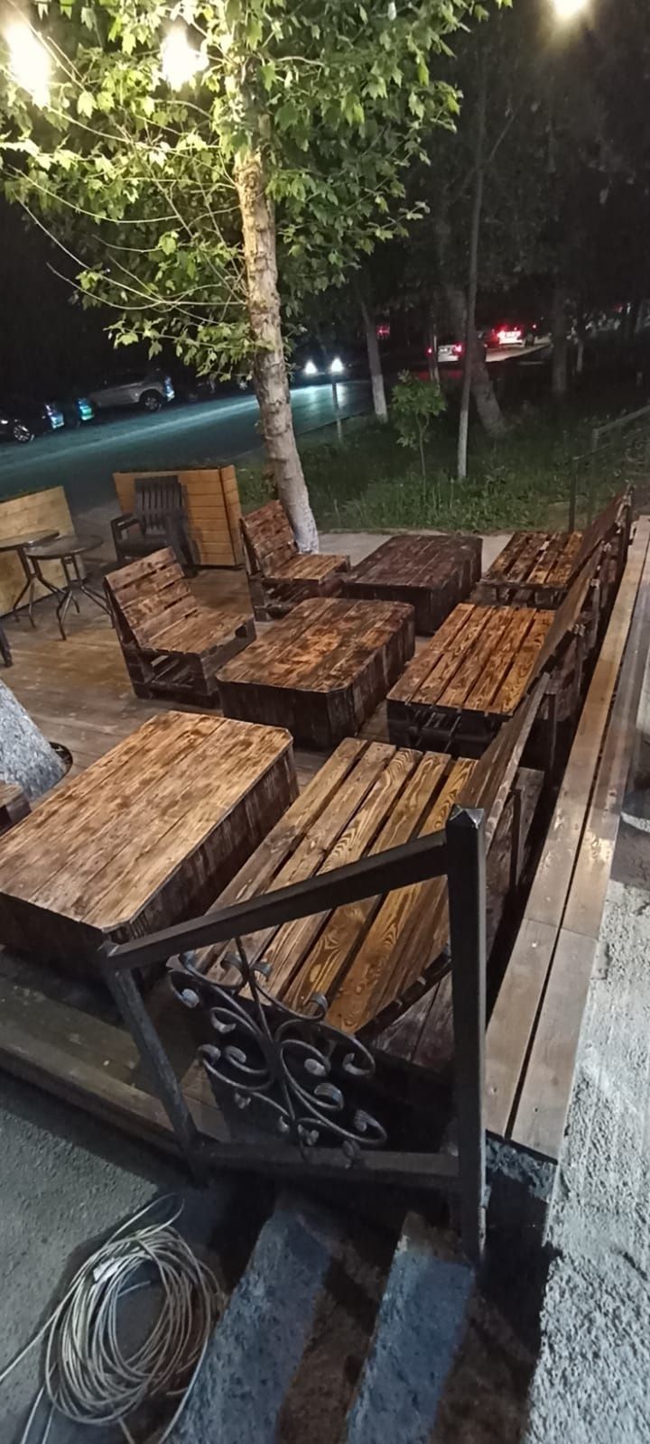 Мебель садовая из поддонов, железная, домашняя