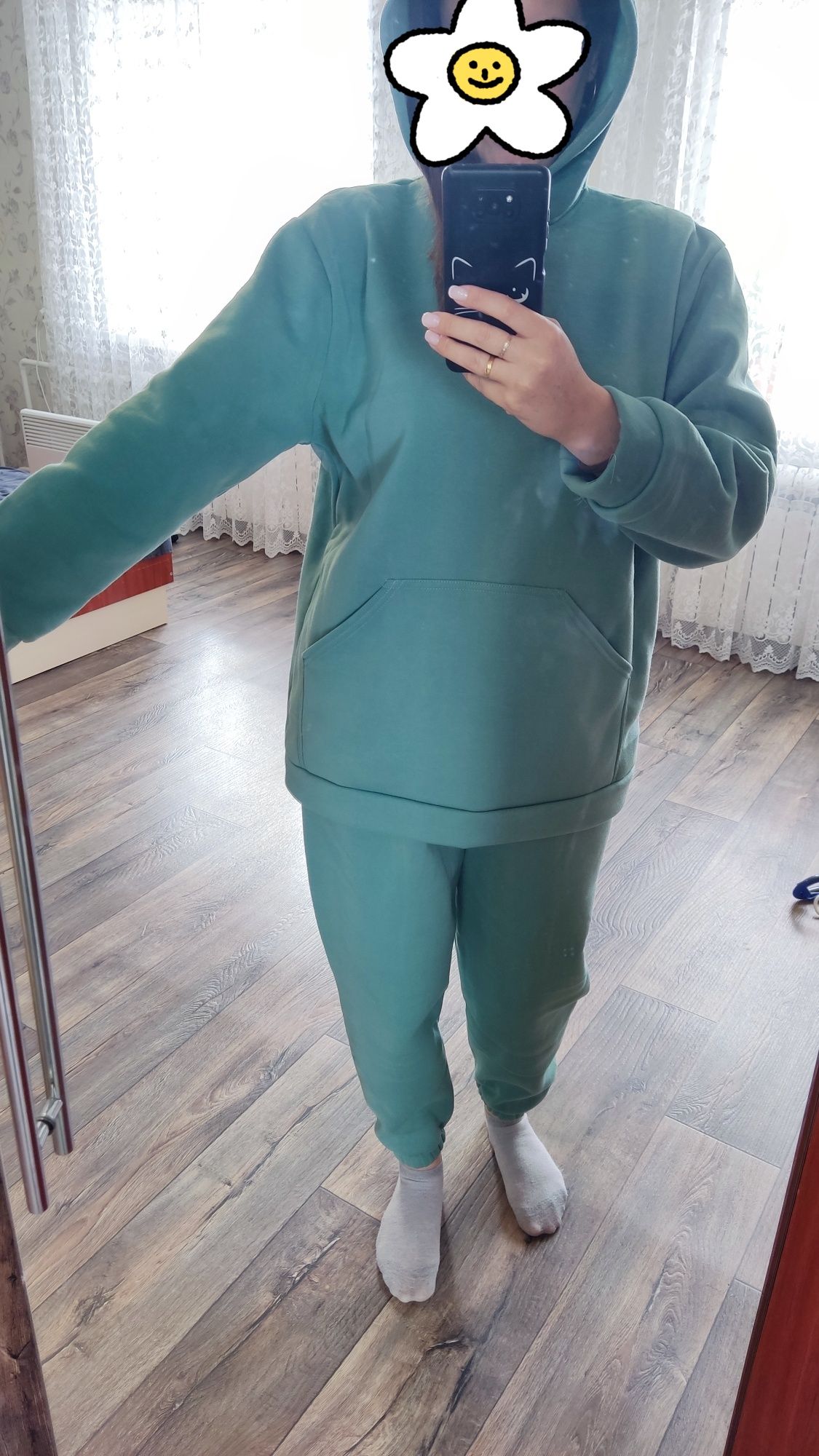 Теплый флисовый костюм новый