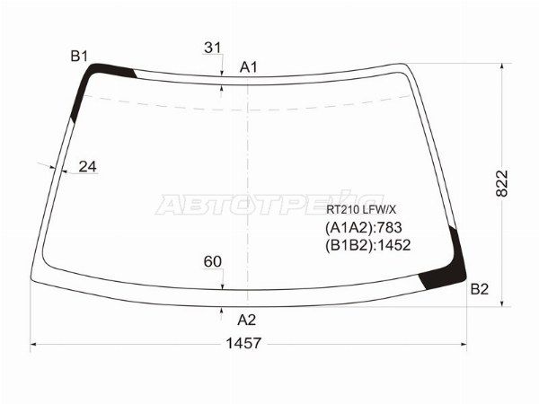 Стекло лобовое TOYOTA CORONA/CARINA #T21# 96-01 Toyota Corona premio