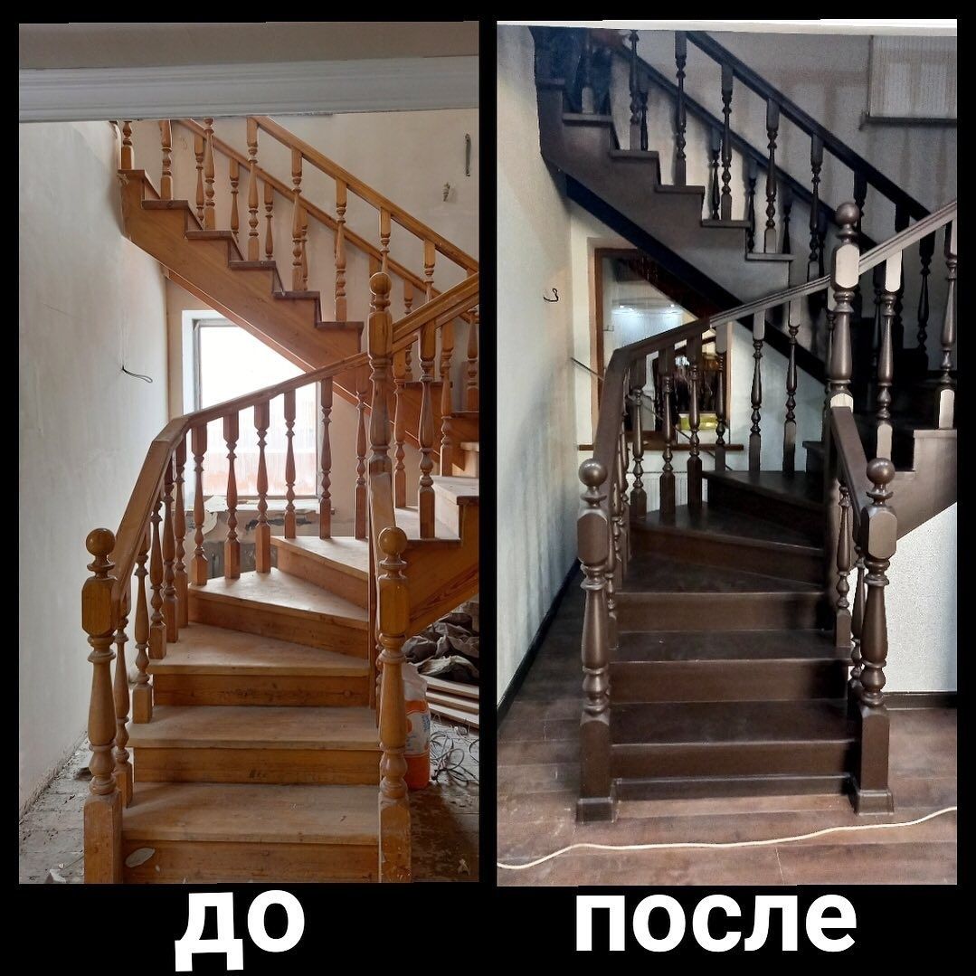 Реставрация лестниц перекраска лестниц рестоврация лестниц