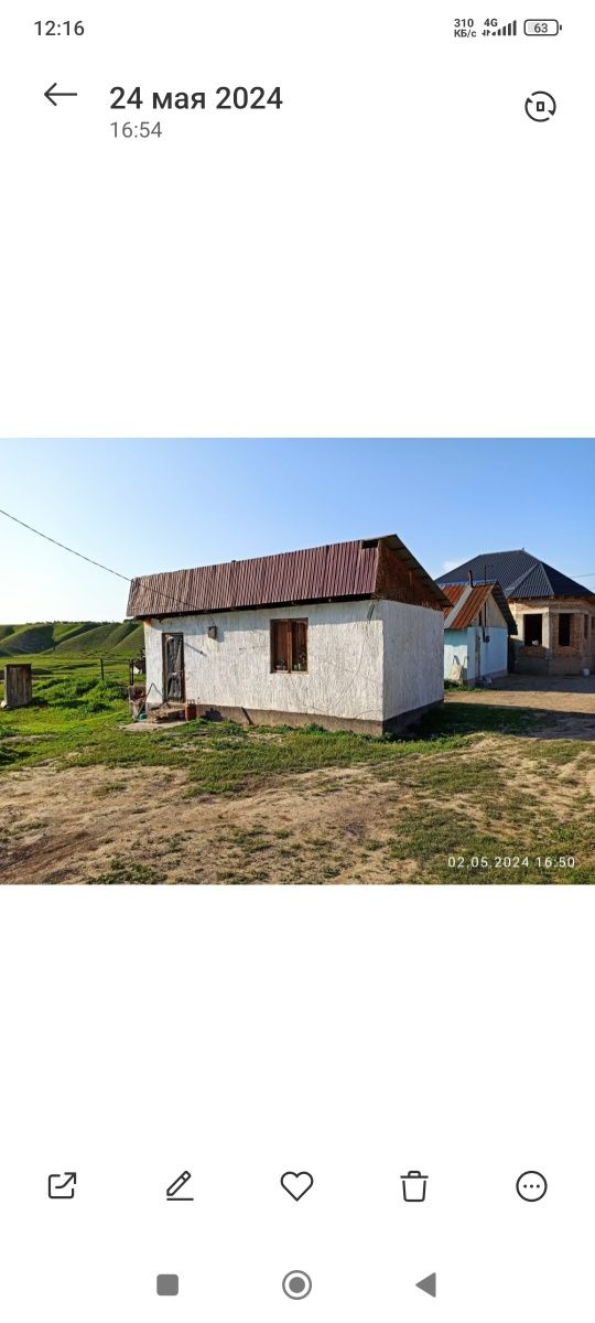 Продам времянку Алматинская обл.Карасацский район посёлок  Турар  2 ко