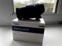Объектив Sigma AF 16mm f/1.4 DC DN Contemporary Sony E
