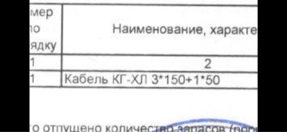 Кабель электрический производственный