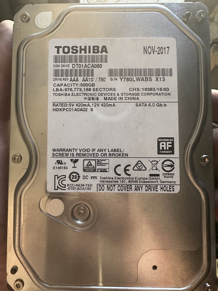 Жесткие диски HDD и SSD