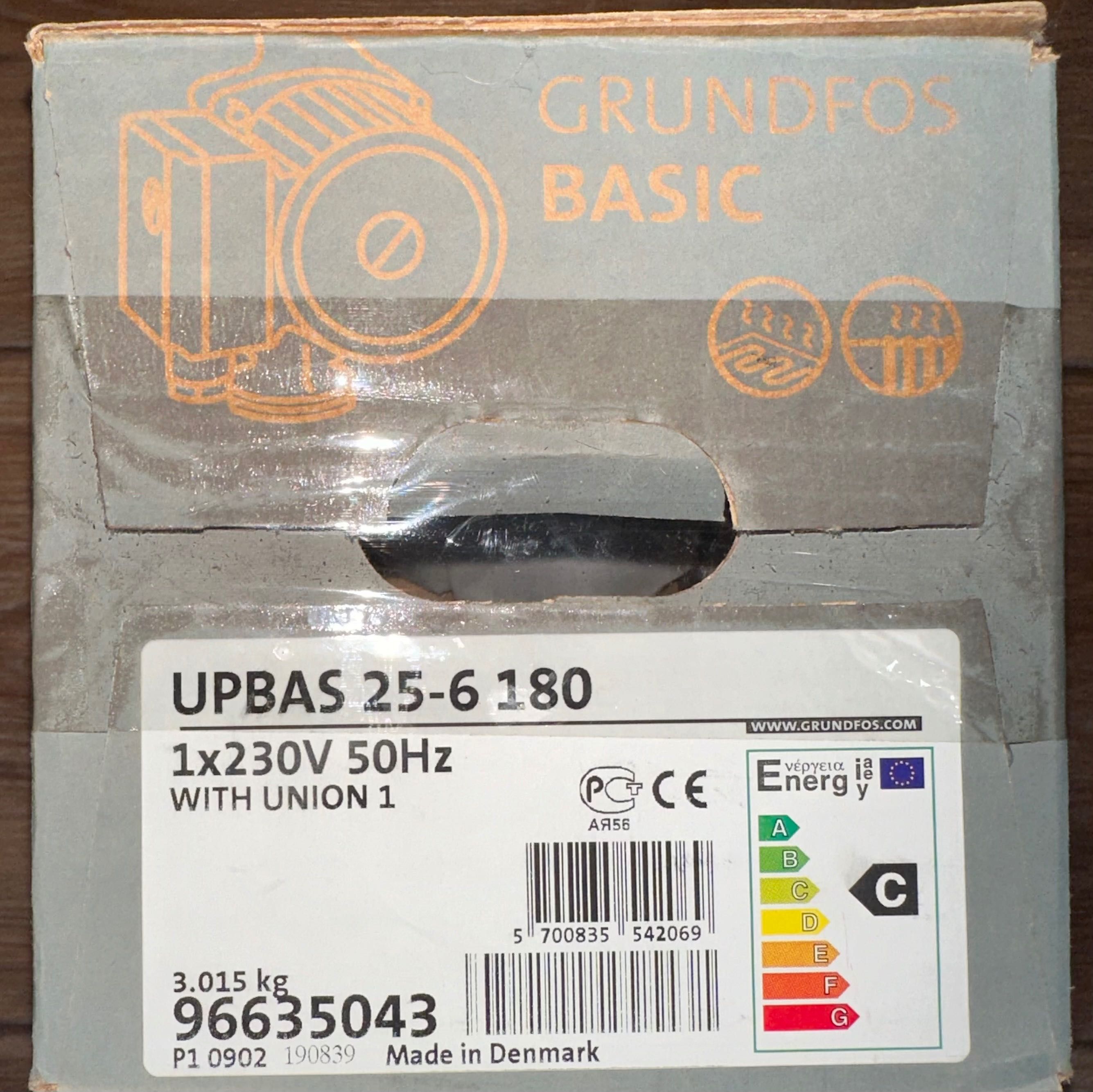 Насос Циркуляционный Grundfos UPBASIC 25-6 180