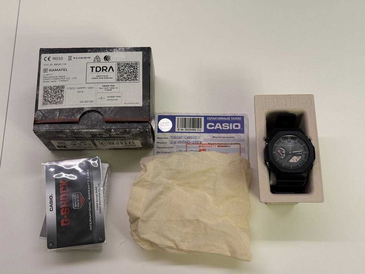 Часы Casio G-Shock GA-B2100 с bluetooth + заряжаются от солнца