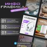 Инфографика для маркетплейсов / Дизайн карточки товара (WB, OZON)
