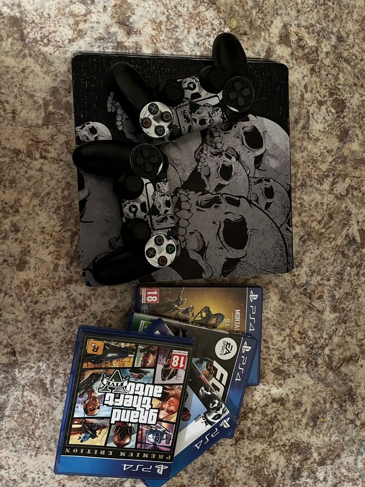Ps4 slim 1tb 4диска