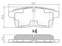 Колодки тормозные зад  Mazda Mpv