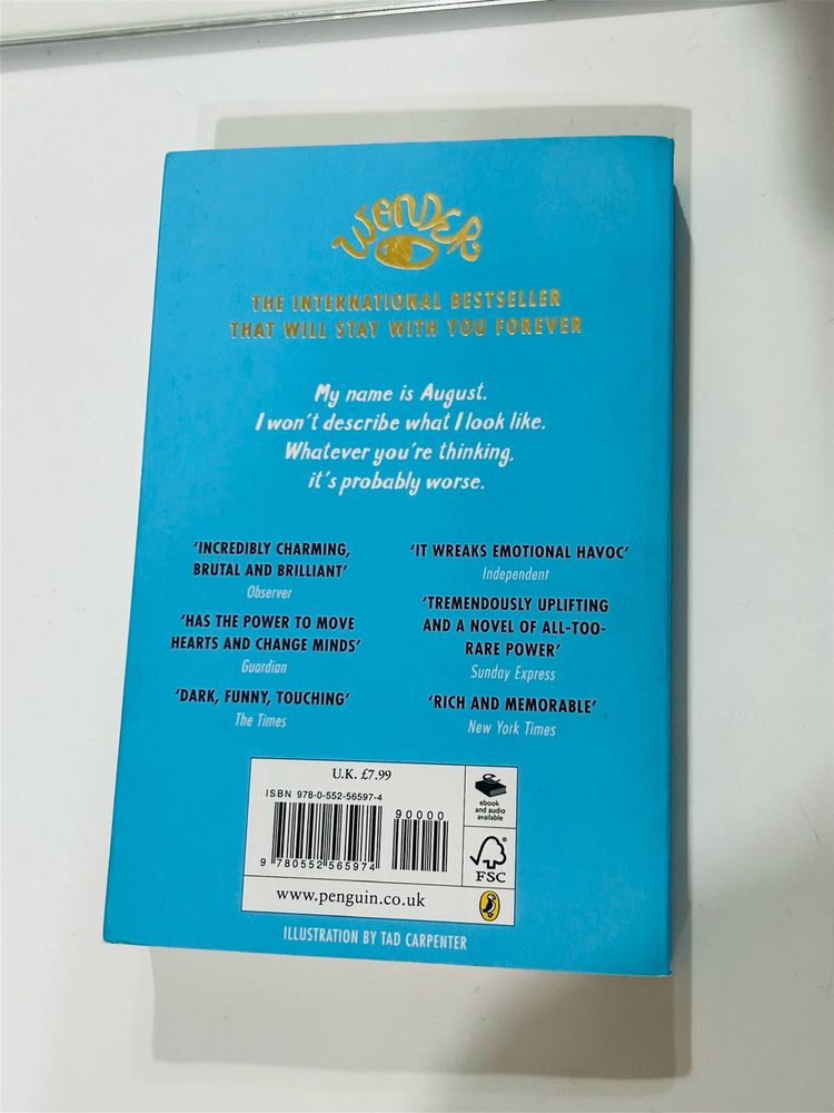 «Wonder» оригинальная книга R.J. Palacio