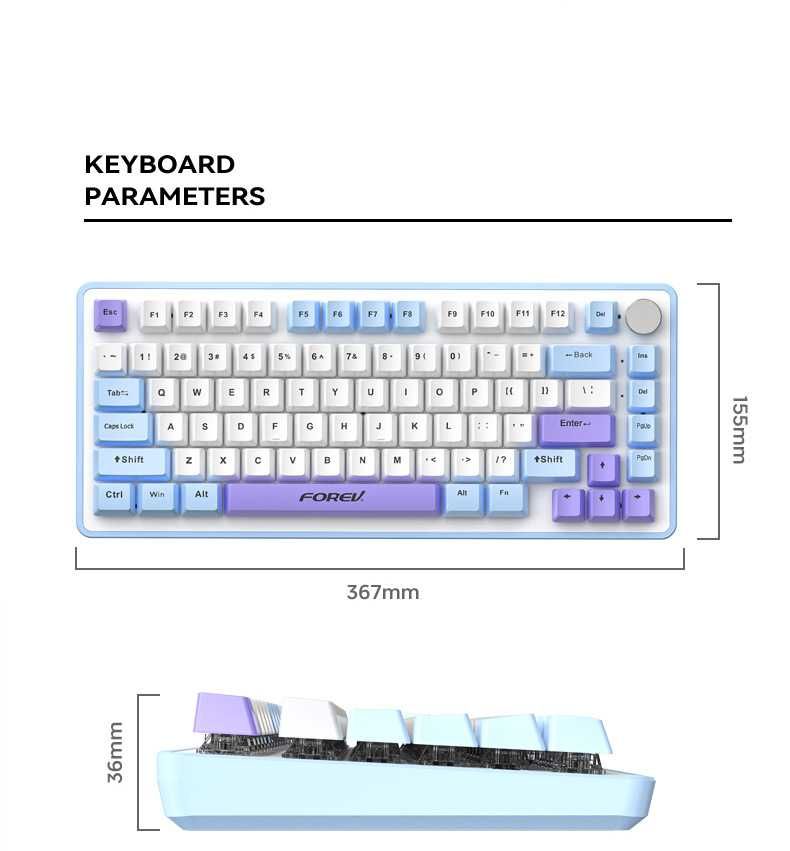 Клавиатура  FOREV-K82 Проводная Английская раскладка