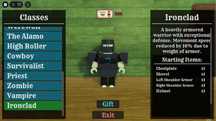 Классы в игре Dead rails,Roblox