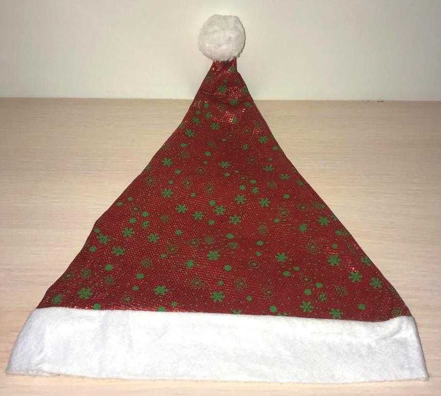 Новогодняя шапочка новогодний колпак с мехом 10010