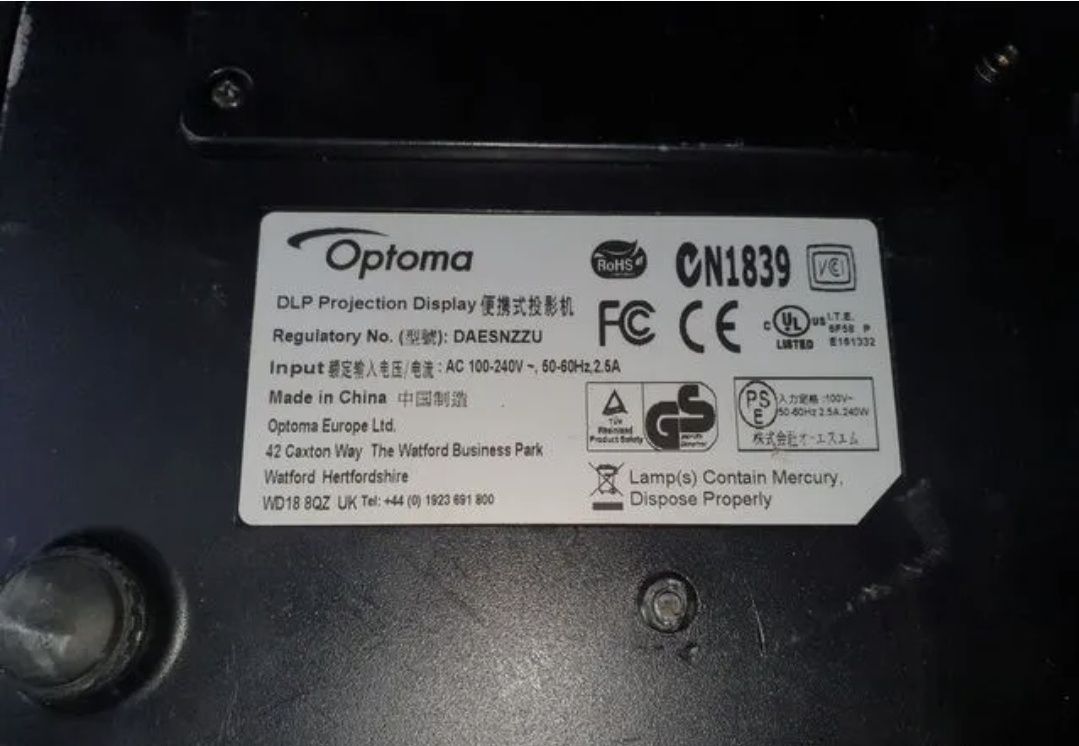 Проектор Optoma рабочий