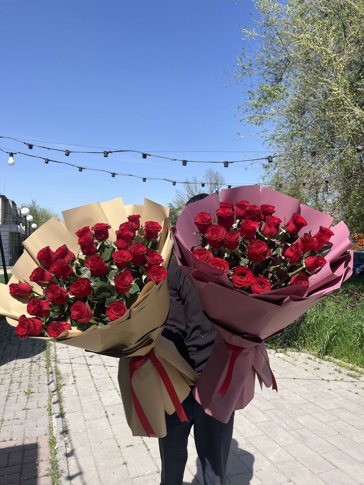 Розы Голландия 100см 480тг