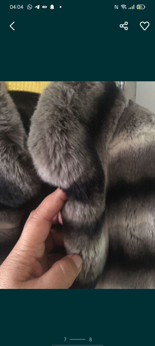 Продам шубу из меха шиншиллы рэкс