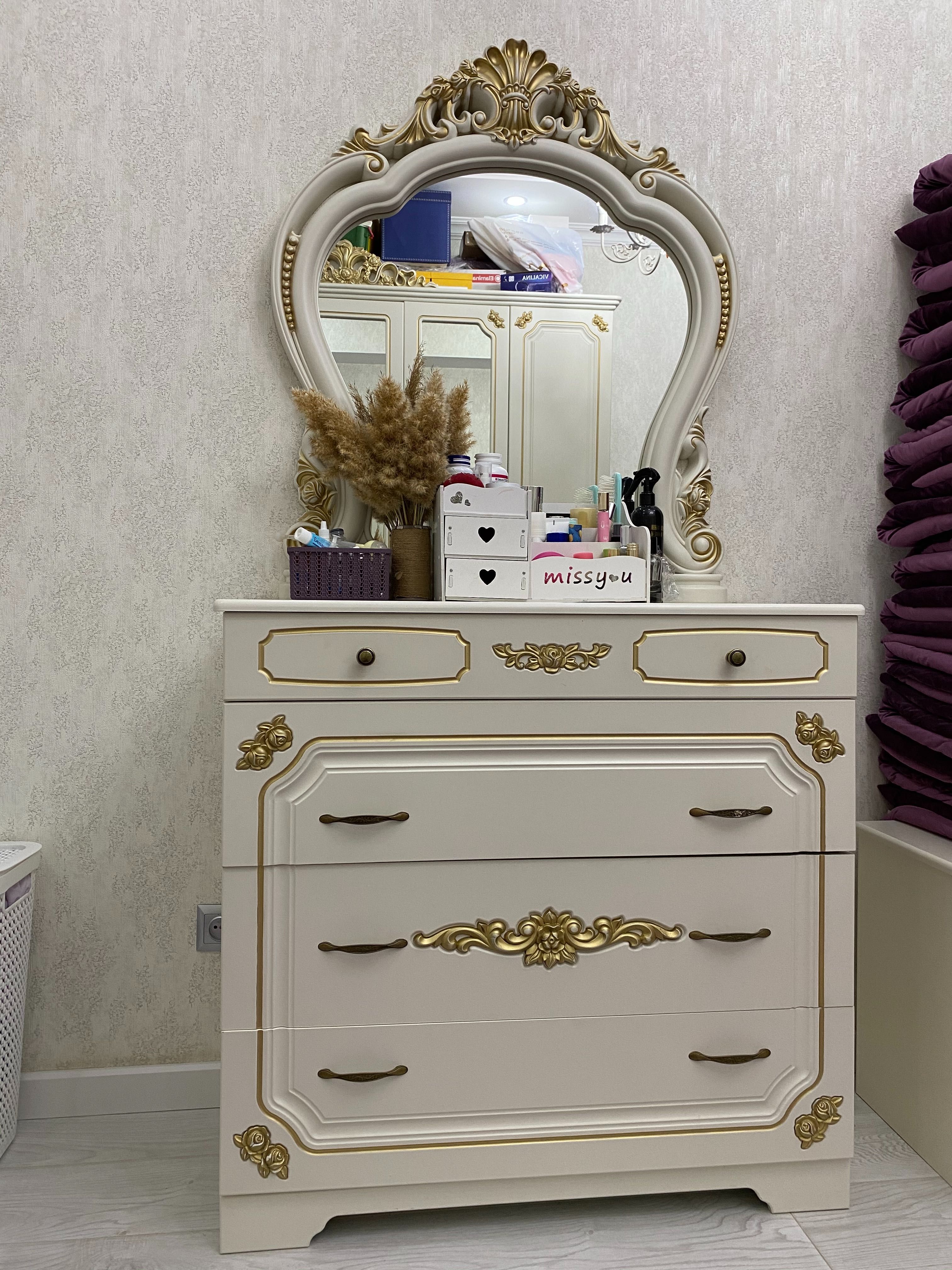 Спальный гарнитур, кровать, шкаф 5 дверный, камод, 2тумбочки