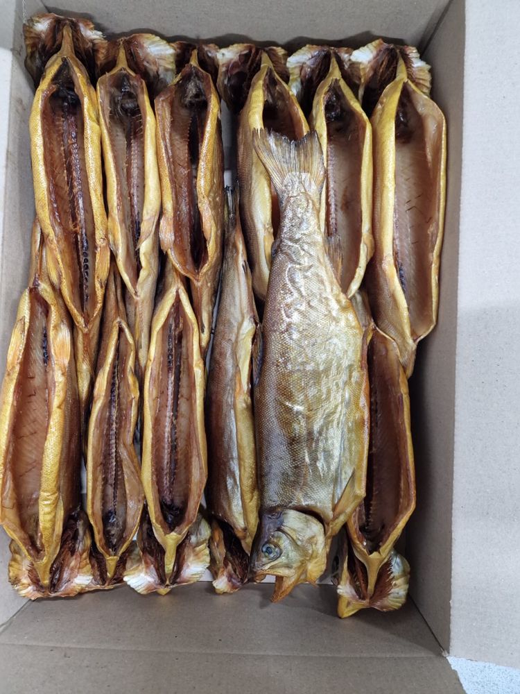 Капченый и мороженый форель