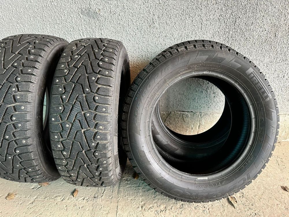 Срочно продам шипованные шины Pirelli ice zero r16/205/60.