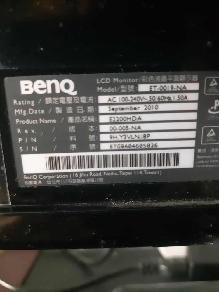Продам рабочий монитор BenQ, диагональ 22 дюйма в хорошем состоянии