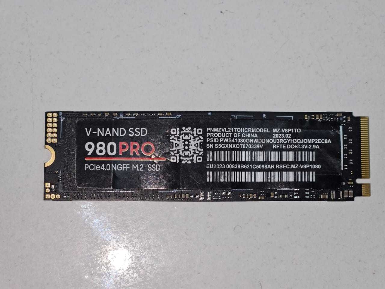Твердотельный Ssd Накопитель V-Nand 980Pro NVMe M2 1ТБ  100% б/у!