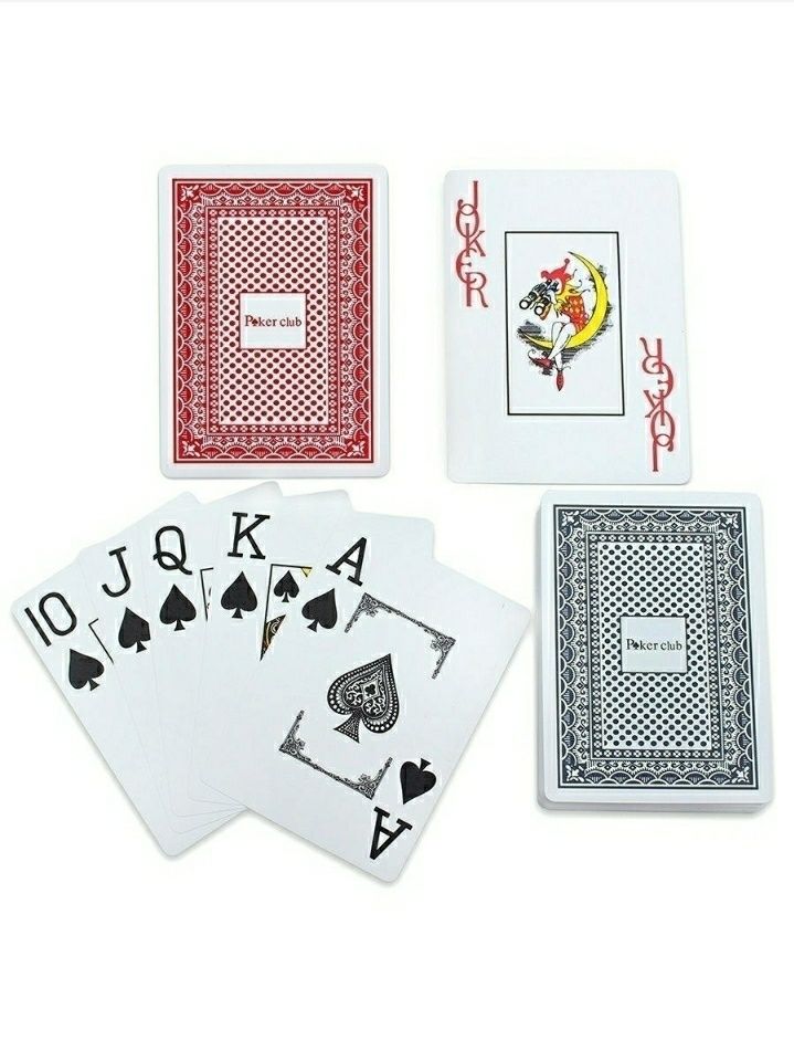 Пластиковые карты для покера и игр новые 2 колоды в 1 упаковке