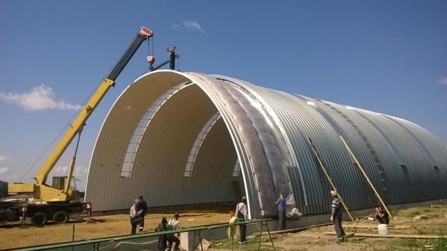 Ангар Бескаркасный Строительство