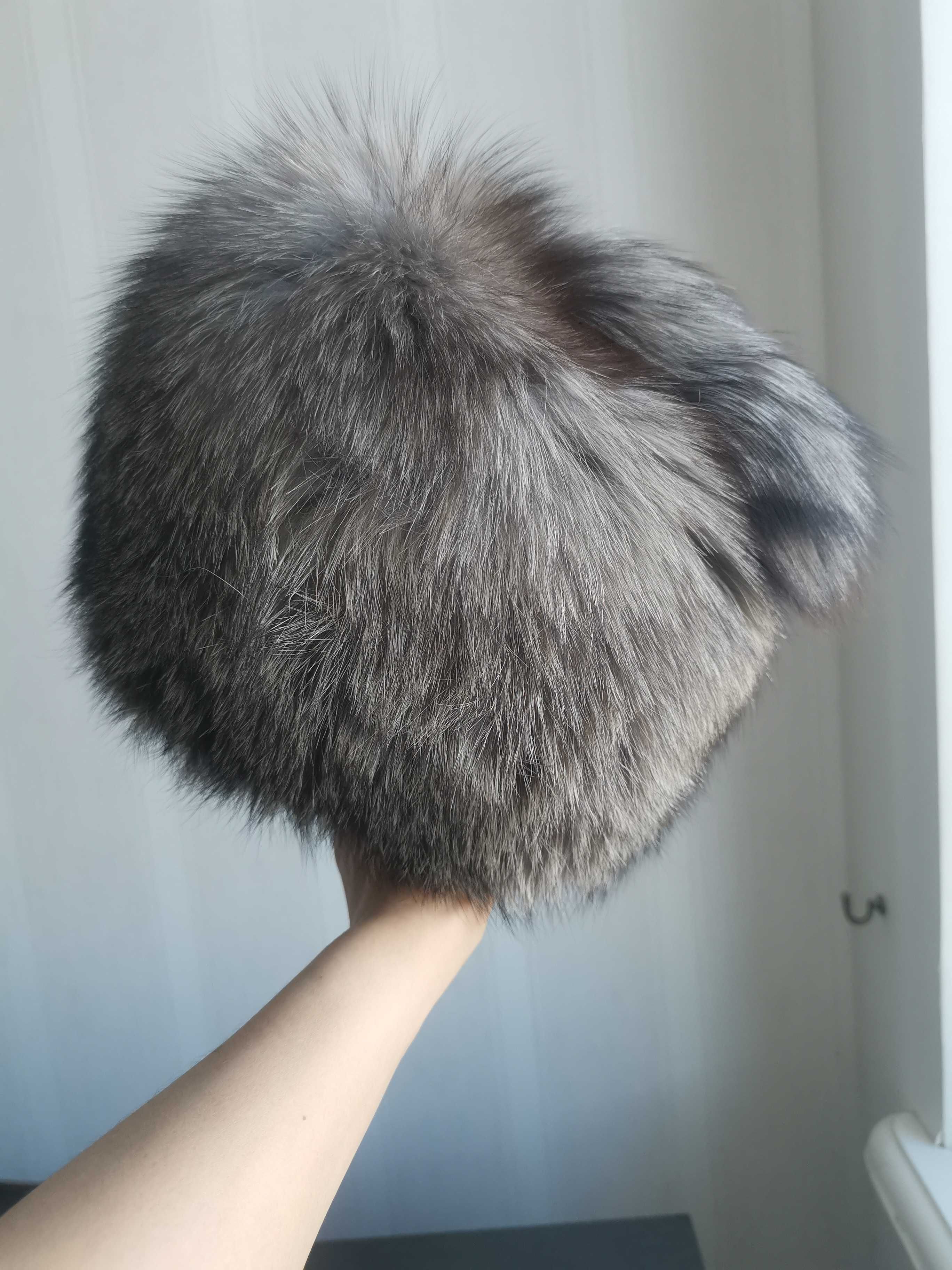 Шапка женская из чернобурки