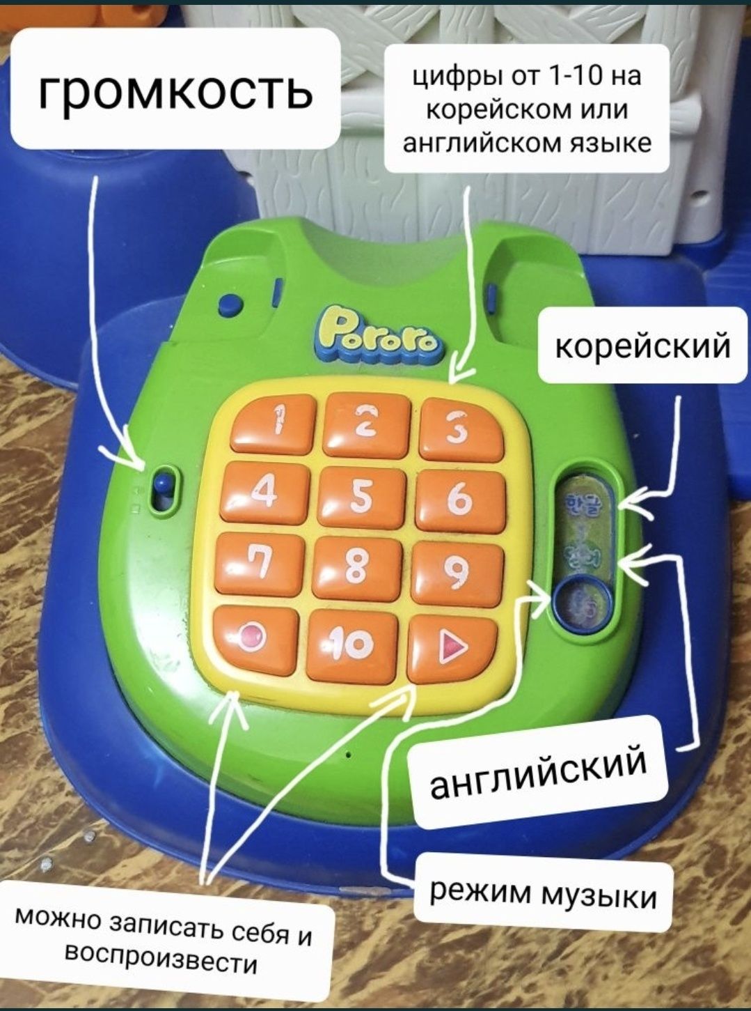 Игрушка музыкальный домик Пороро, развивающий домик