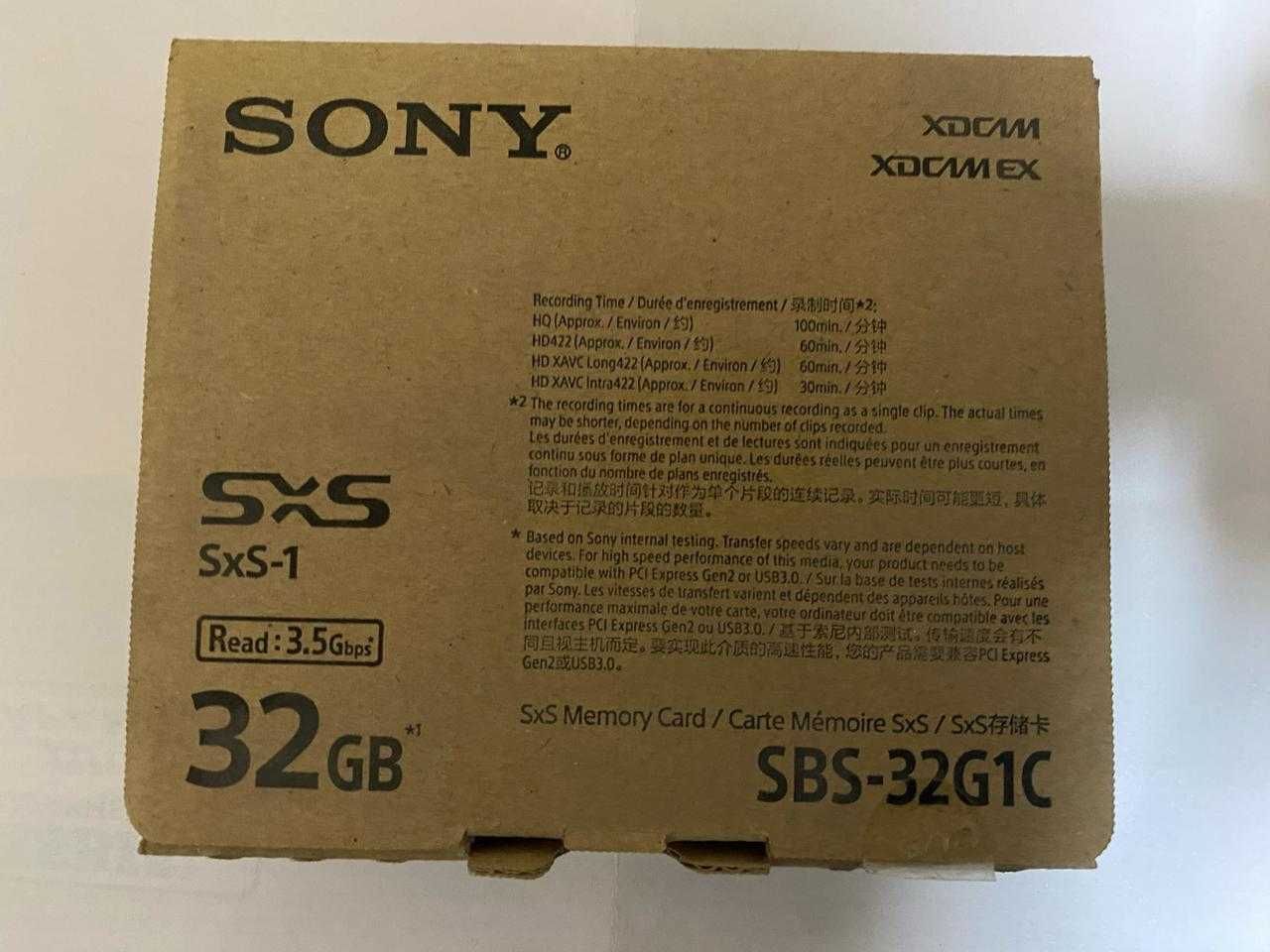 Карта памяти Sony 32GB SxS-1 G1C серия. XDCAM