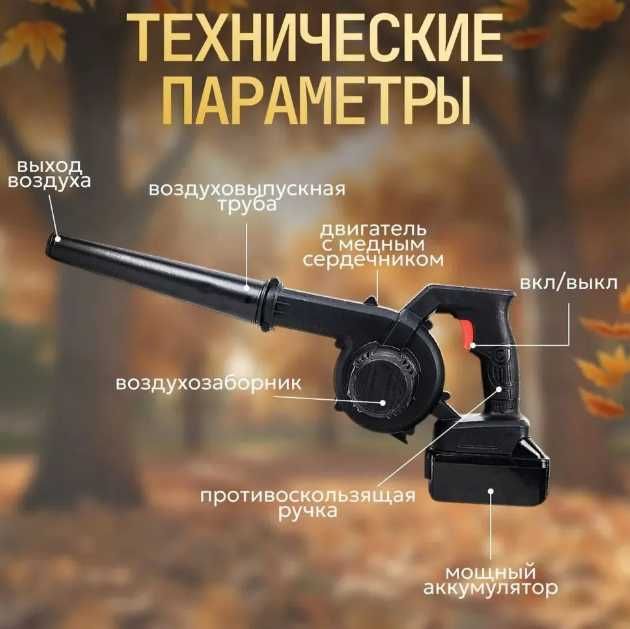 Автомобильный пылесос-воздуходувка 2 в 1