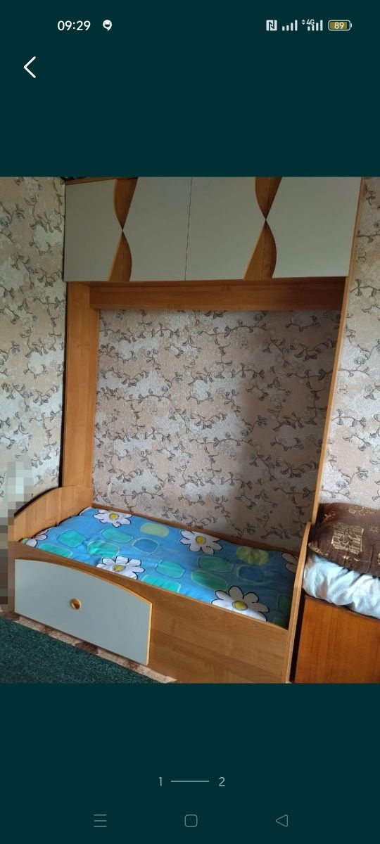 Кровать детская, со шкафами