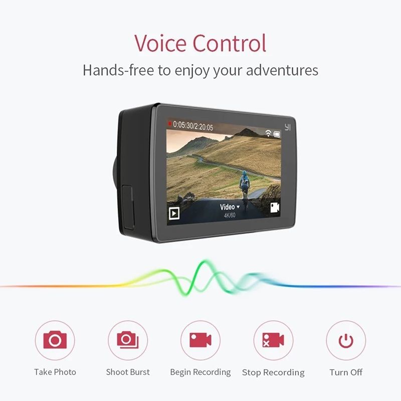 Экшн камера Xiaomi YI 4K + (YI 4K Plus) + запасные батареи