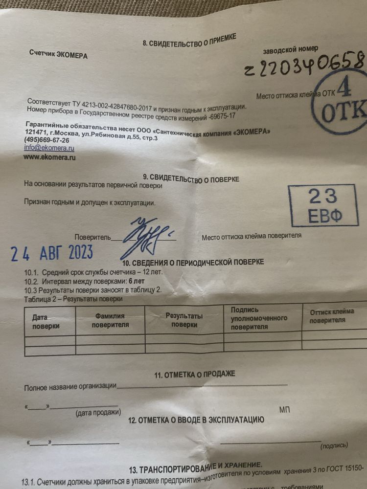 Водомеры, счетчики воды