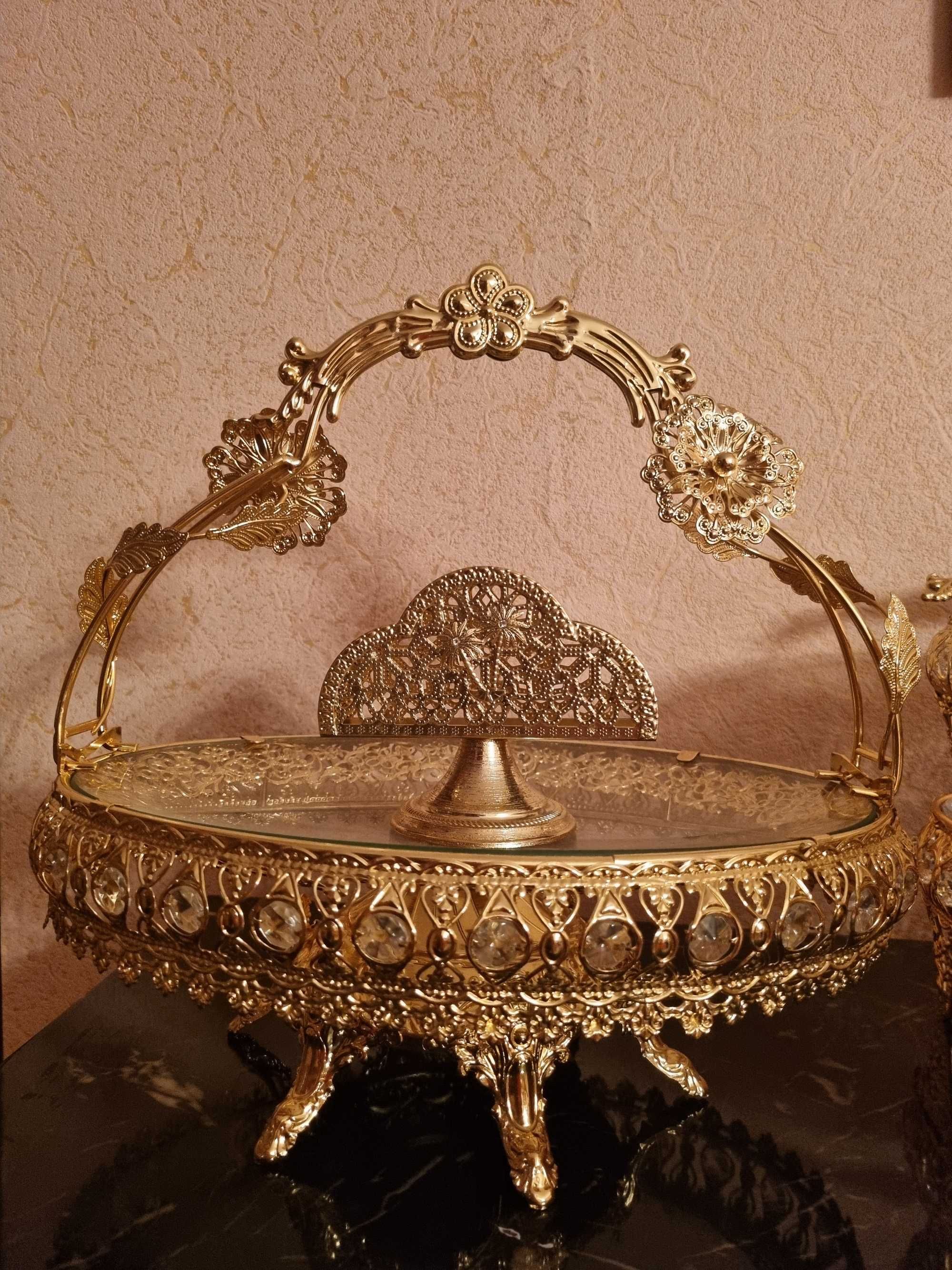 Тортница, холодница, салфетница мельхиоровые