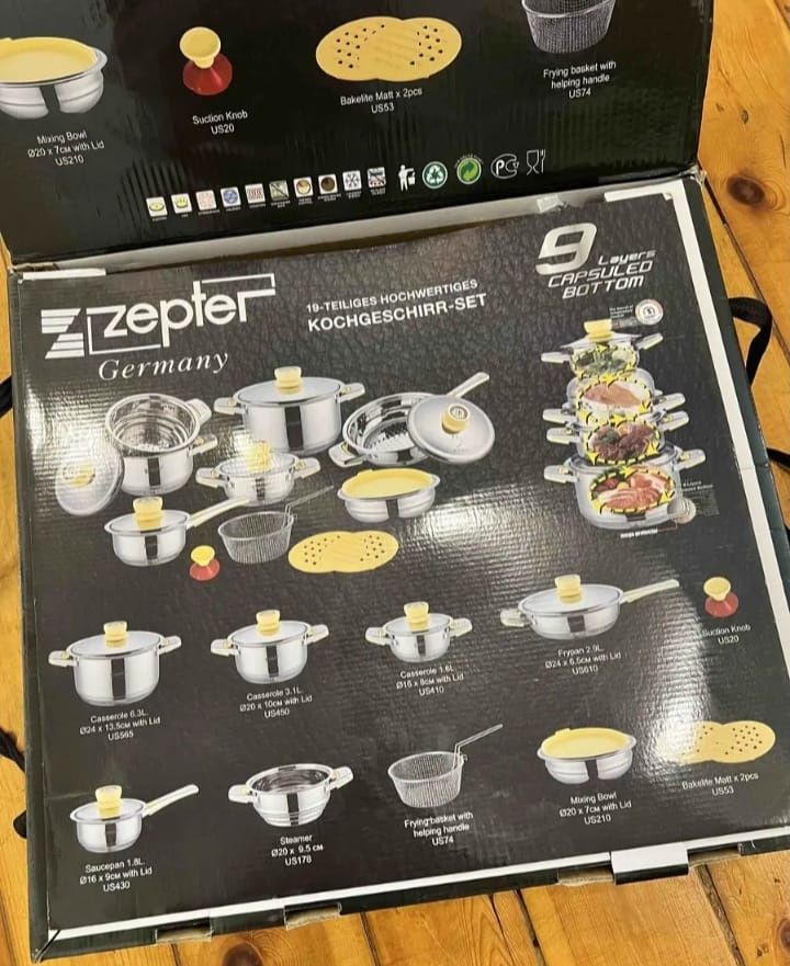 Zepter набор посуды 9 пр,торг уместен ,новый