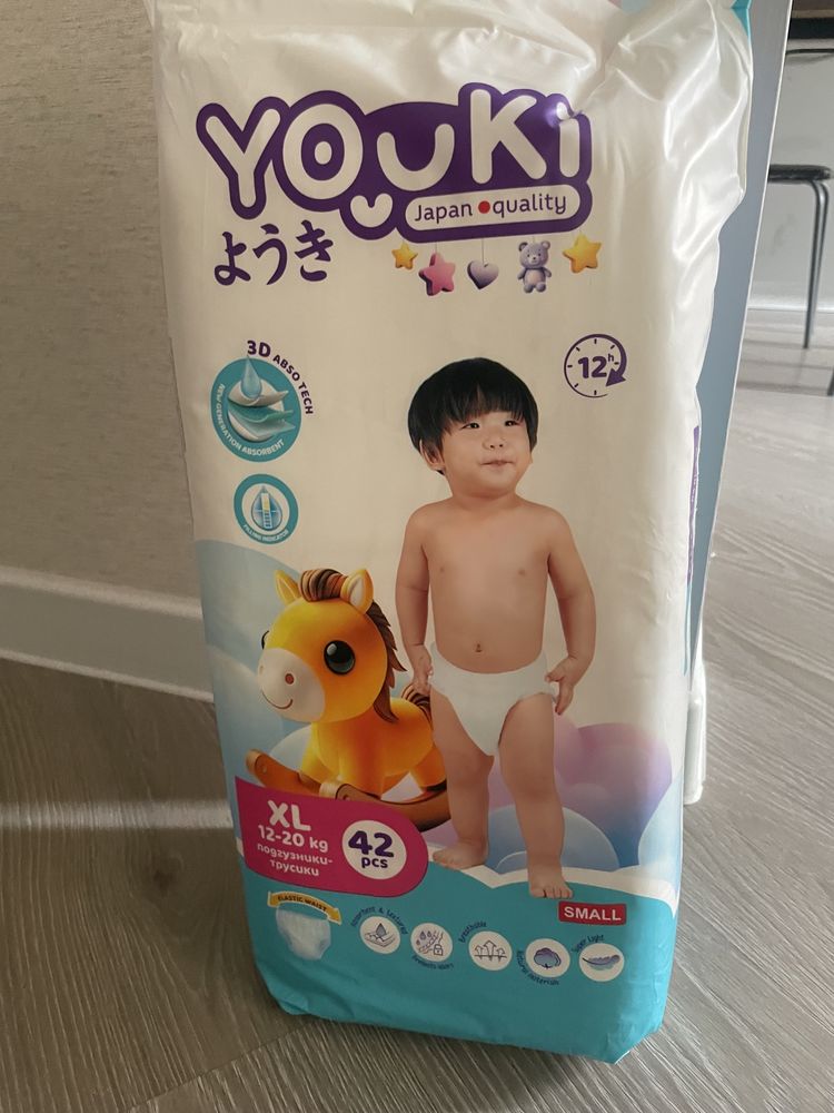 Подгузники Youki XL 42шт