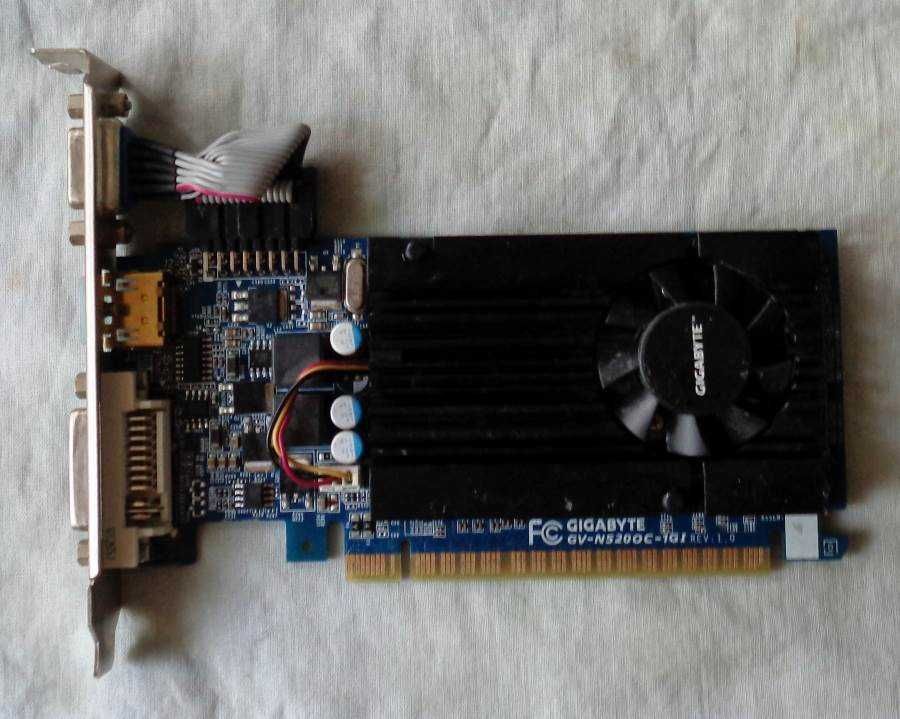 Видеокарта Gigabyte GV-N520OC-1GI 1 Gb DDR3 64 bit