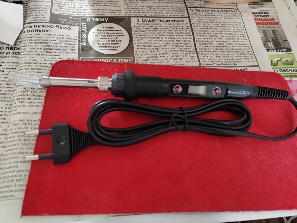 Электрический паяльник JCD 908, на 80 вт. С экраном!