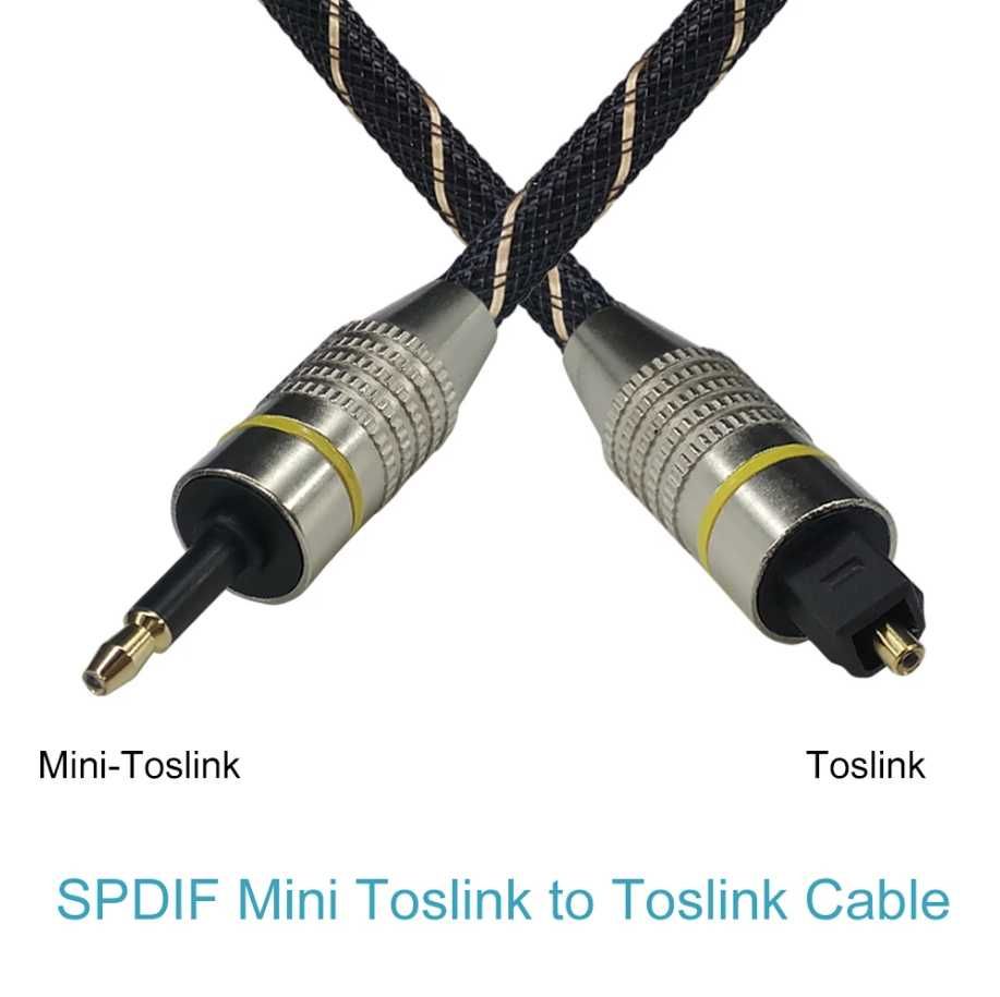 Оптоволоконный кабель SPDIF, Toslink - Mini Toslink, 3,5 мм