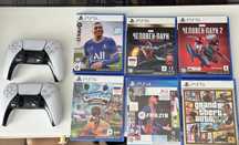 Playstation 5, 2 джойстика + игры.