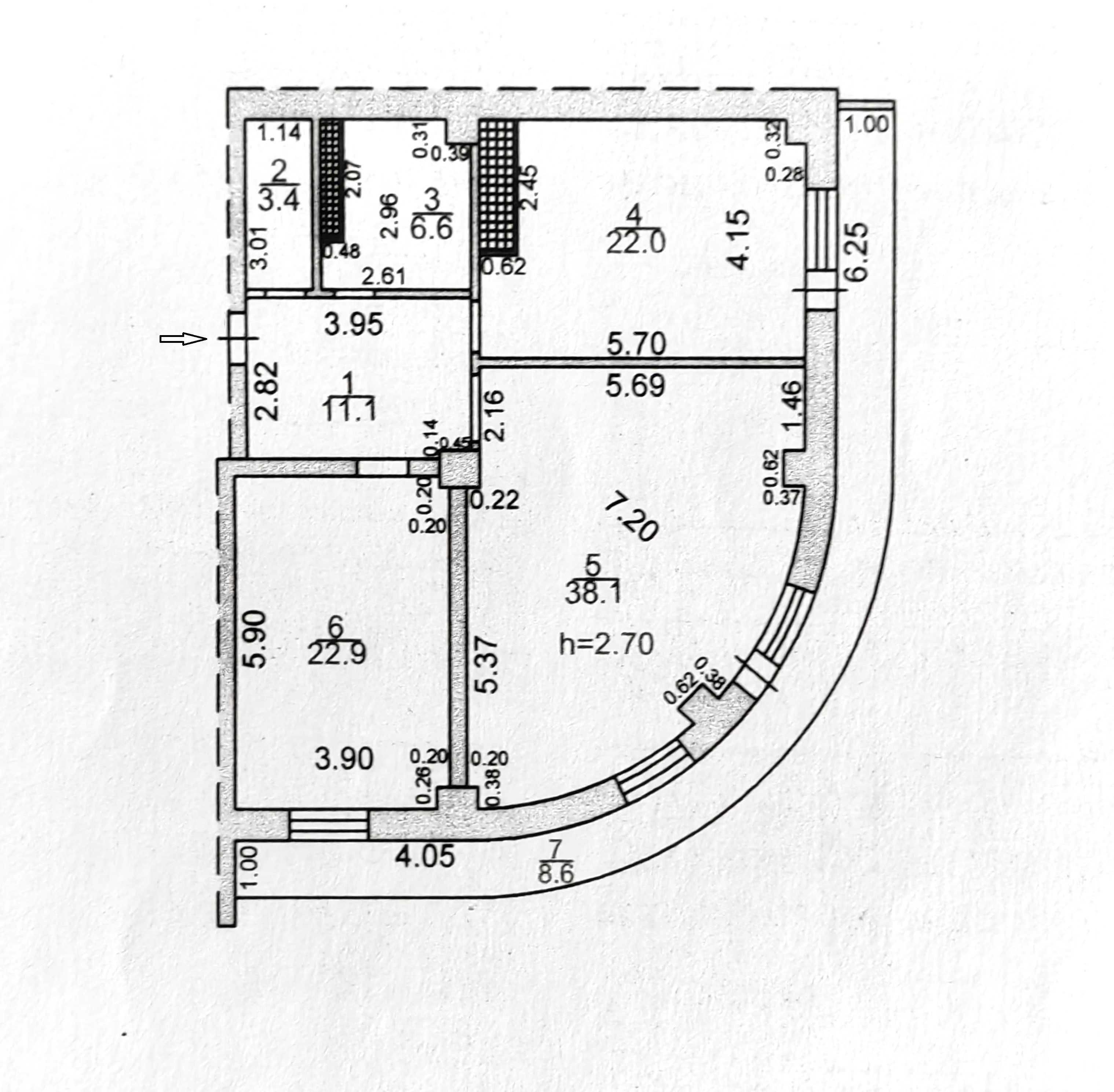 Просторная 2-комнатная кв-ра 113м², 2014 г.п, Юго-Восток пр.Шахтеров52