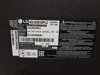 Продам телевизор LG не рабочий, диагональ 1099