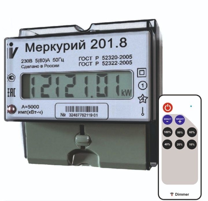 Электрический счётчик Меркурий  с пультом