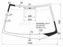 Стекло лобовое MITSUBISHI LANCER 4/5D 00-07 Mitsubishi Lancer